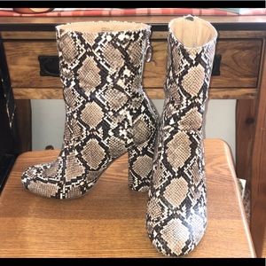 JustFab Snakeskin Boots